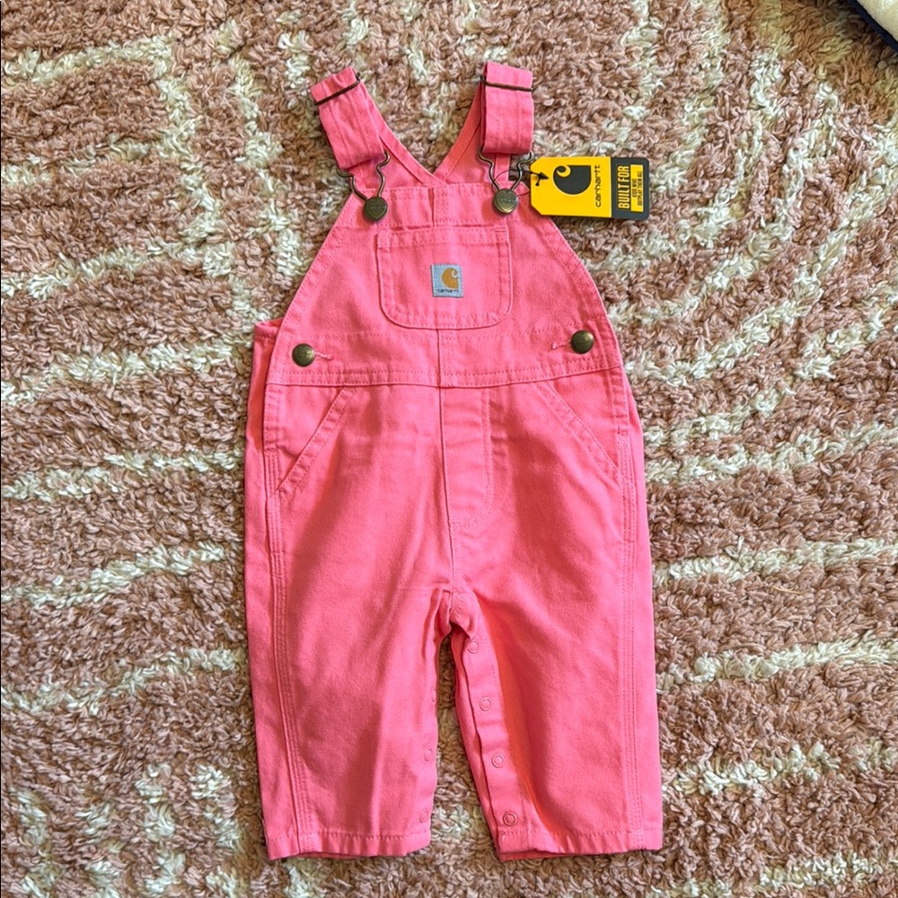 NWT Carhartt 3mo Pink Overalls